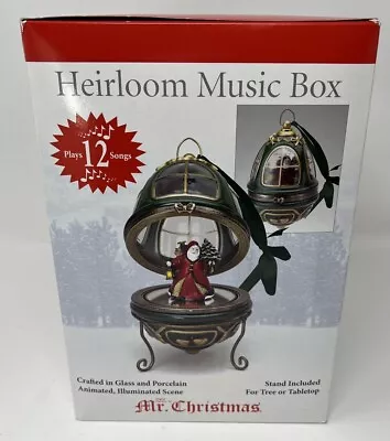 Mr. Christmas Heirloom Music Box Egg 2010 Animated Tree Holiday 12 Songs Stand • $39.99