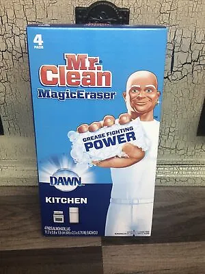 Mr. Clean 4-PADS MAGIC ERASER KITCHEN Durafoam Power Of Dawn HOUSEHOLD CLEANING • $10.36