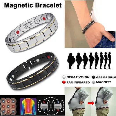 Magnetic Bracelet Therapy Weight Loss Arthritis Health Pain Relief For Boy Men • £3.19