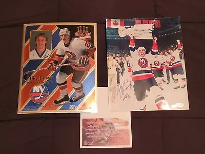 Mike Bossy NY Islanders Autographed Photo And Hall Of Fame Commerative SGA • $85