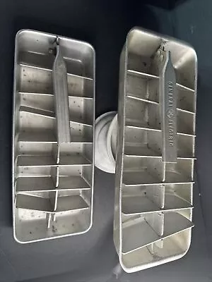 Vintage Aluminum Ice Cube Tray Quick Release 11  X 4  & General Electric Vintage • $25