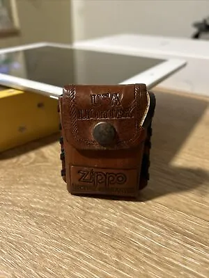 Genuine Vintage Leather Zippo Case For Zippo Lighter Standard Size • £25