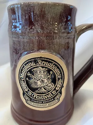 Maryland Renaissance Festival Grey Fox Pottery Beer Stein 2007 Limited Edition • $12