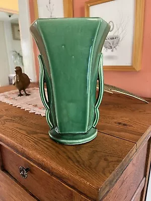 Vintage McCoy 2 Handled Green Vase • $35