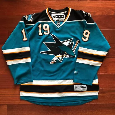 Joe Thornton San Jose Sharks # 19 Hockey Jersey Reebok Adult XL Teal NHL • $135