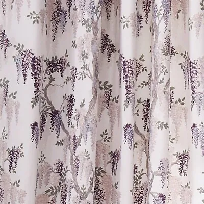 NEW LAURA ASHLEY 168x 183 Header Tape Ready Made Curtains In Pale Iris • £89.95