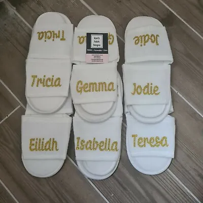 £3.75 • Buy Personalised Name / Message  -any Colour🧣single Use Spa Slippers Party Wedding