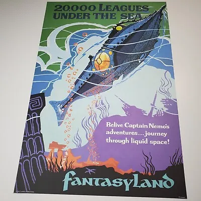 20000 Leagues Under The Sea Authentic Disney Poster 12x18 WDW Fantasyland • $100