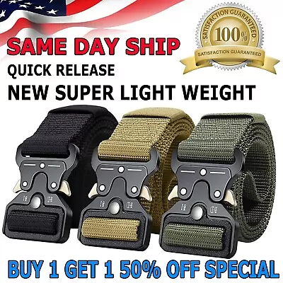 Men's Casual Military Tactical Army Adjustable Quick Release Belt Pant Waistband • $6.95