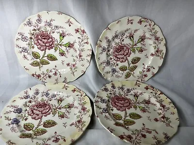 Johnson Brothers Rose Chintz Bread Salad Dessert Plates SET 4 • $19.07