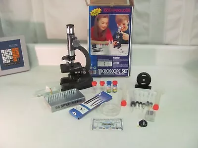 Vintage EDU-TOYS 100x-900x Zoom Microscope Set W/ Light & Projector • $19.99