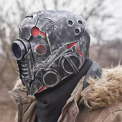 Halloween Punk Masque Face Mask Helmet Steampunk Robot Masque Headgear Cosplay • $29.11