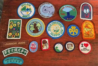 Lot Of 17 Vintage Girl Scout Embroidery Patches • $9
