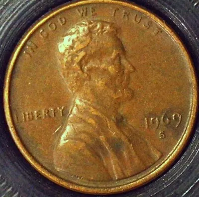 1969-s Lincoln Penny   No Fg   Floating Roof • $6.25