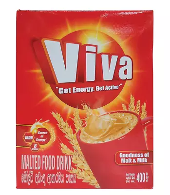 Viva Malted Milk Powder  Energy Drink Food Malt Fm Sri Lanka 400g Free Shipping • $25.99