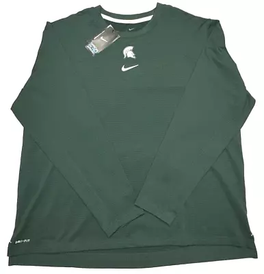 Nike Dry-Fit Michigan State Spartans MSU Mens 2XL Basketball Shooting Jersey • $44.49