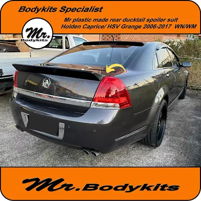 Plastic Ducktail Spoiler For Holden Caprice Statesman Grange PPV 2006-2017 WM WN • $205