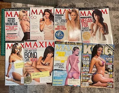 Maxim Magazines Lot Of 7 122126129-132134 1 King Magazine 2008 2009 February • $0.99