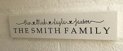 £6.99 • Buy Home Sweet Home Personalised Family Wooden Sign Plaque House Warming Gift