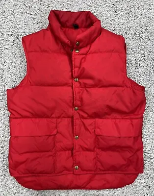 VTG WOOLRICH L.L. Bean Goose Down Puffer Vest Red Men’s Size Medium  • $39.99