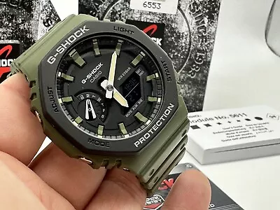 ⭐️ CASIO G-Shock Octagon CASIOAK Digital Watch GA-2110SU-3AER 2110 Army GREEN ⭐️ • $138.91