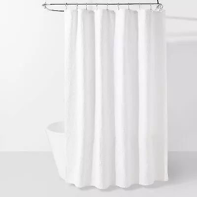 Matelasse Medallion Shower Curtain White - Threshold • $22.99