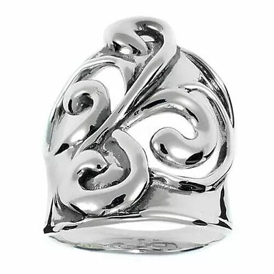 QVC Hagit Sterling Silver Swirl Ring Size 8 • $115