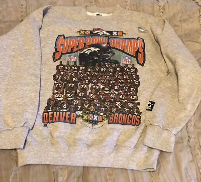 DENVER BRONCOS Super Bowl 1997 Vintage STARTER Youth XL Sweatshirt NEW NO TAGS • $19.99