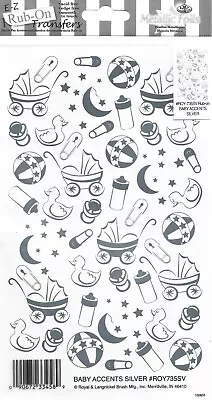 E-Z Rub-On Metallic Foils (Baby Accents Silver) Papercraft Hobby - ROY735SV • £2.25