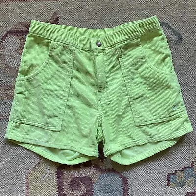 Vintage 90s Ocean Pacific Size 32 Lime Green Corduroy Shorts 3  Inseam • $20