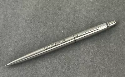 Parker Mechanical Pencil Brushed Chrome Citibank Bank Logo Vintage • $25