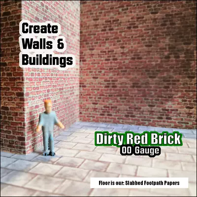 Random Dirty Red Brick 00 Gauge Model Railway Or Crafter Landscape (RDRB/OO)  • £5.99