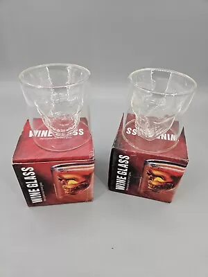 NEW Crystal Skull Shot Glass Genuine Whiskey Vodka Liquor Set Of 2 • $14.28