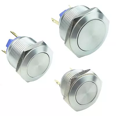 Vandal Resistant Stainless Steel Momentary Push Button Switch 2A SPST • £5.99