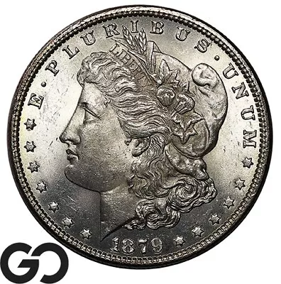 1879 Morgan Silver Dollar Silver Coin Lustrous Solid Gem BU++ Better Date • $52