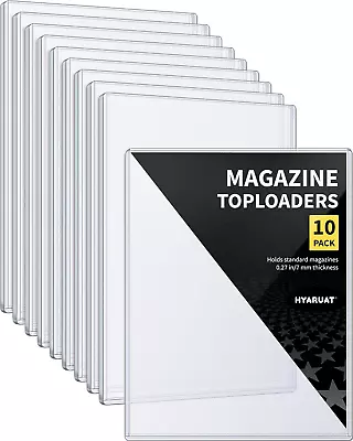 Magazine Toploader Protectors - 7mm Thick Plastic Sleeves 9x11.5 10 Pack • $39.99