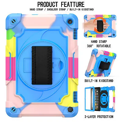 $22.99 • Buy For Amazon Kindle Fire HD 8 2020 8  10th Gen Rugged Strap Stand Armor Case Cover
