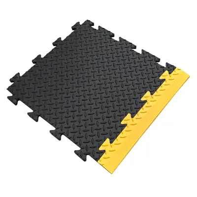 50 X Interlocking Garage Flooring Tiles Pack Heavy Duty Workshop Checker Pvc • £299