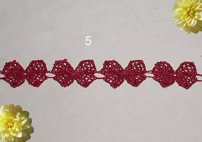 Venise Lace Trim Vintage Red 5/8  - 2  Blue 23X Buy 3 Trims Get 1 Free • $8.95