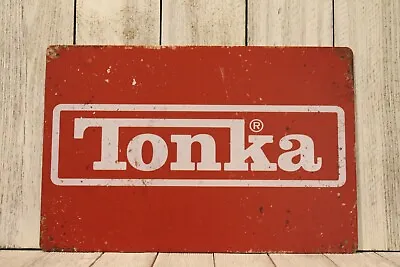 Tonka Tin Metal Sign Toy Trucks Cars Garage Man Cave Vintage Look Boys Room XZ • $10.97