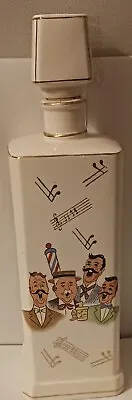 Vintage Liquor Music Box Decanter. Gold Trim Barber Shop Quartet. • $23.99