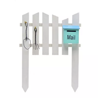 Miniature Fence Grocery Mailboxes Ornament Picket Fence Palisade Stake • £8.35