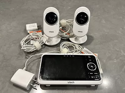 VTech SM8252-2 Video Baby Monitor With Parent Unit 2 Cameras 3 Cords Tested • $34.95