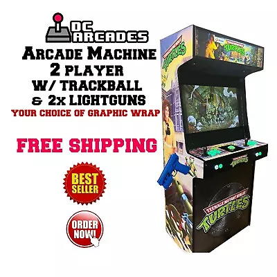 2 Player Arcade Cabinet W/ Trackball & 2x LightGuns • $2950