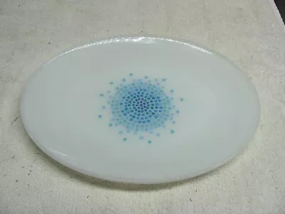 Ancor Hocking Fire King Blue Mosaic Oval Platter • $14.99