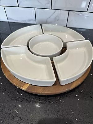 Over And Back Acacia Lazy Susan Used In Really Good Condition • £7.99