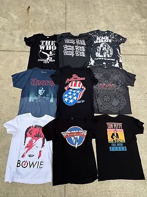 Vintage Style Reprint Y2K Mens Graphic BAND T-Shirts Lot Of 9 ACDC Black Sabbath • $100