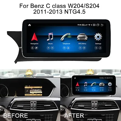 10.25in Android13 Screen Display GPS Mercedes Benz C Class W204/S204 2011-2013 • $449