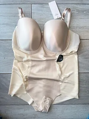 M&S Magic Wear Firm Control Strapless Body Opaline Size 40B 40C 40DD BNWT • £19.99