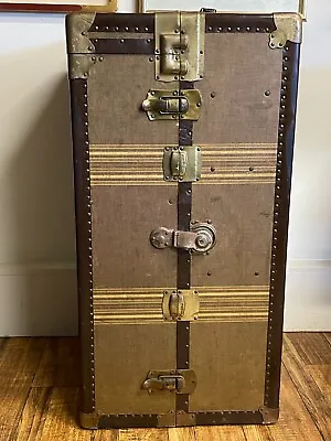 Vintage Air Lite Steamer Trunk Circa 1930's Nice Condition • $155